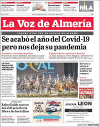 Portada de La Voz de Almería (España)