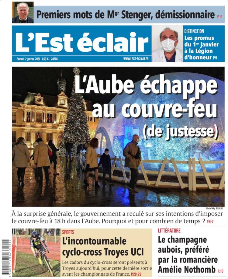 Portada de L'Est Eclair (Francia)