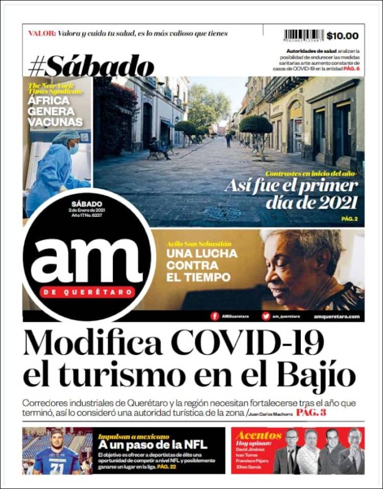 Portada de A.M. Querétaro (M&eacute;xico)