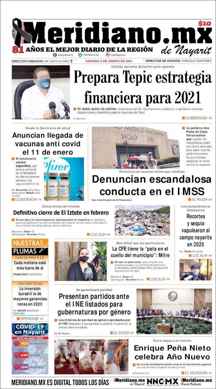 Portada de Meridiano (M&eacute;xico)