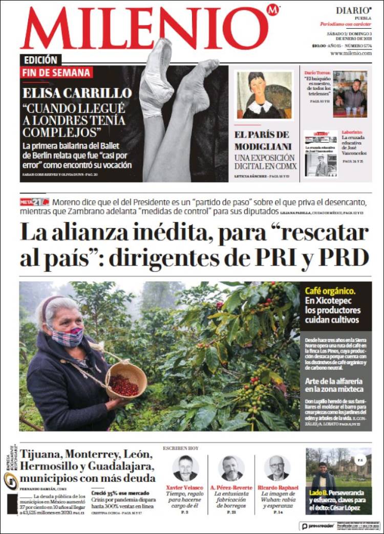 Portada de Milenio de Puebla (M&eacute;xico)