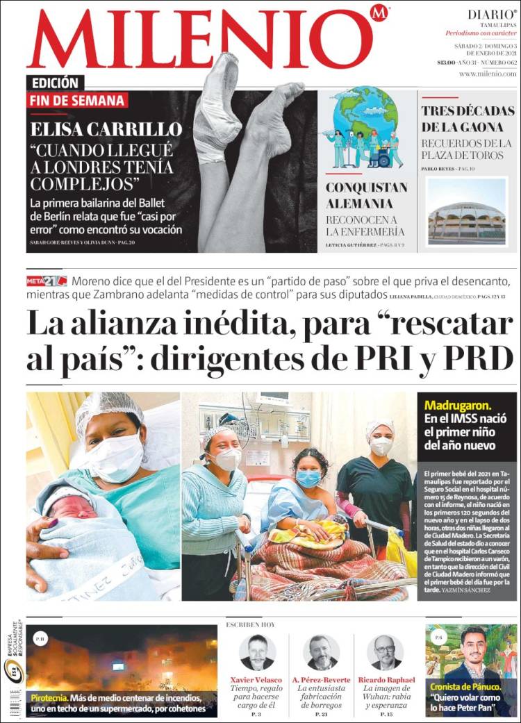 Portada de Milenio - Tamaulipas (M&eacute;xico)