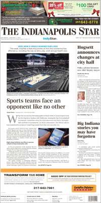 Portada de The Indianapolis Star (USA)