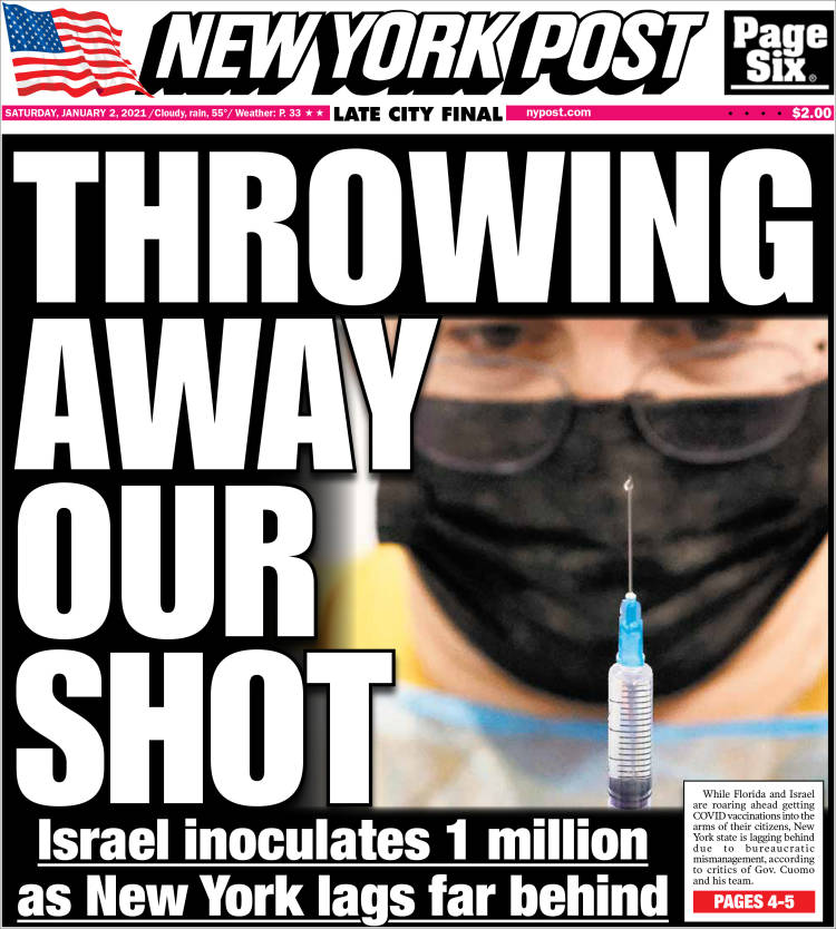 Portada de New York Post (USA)