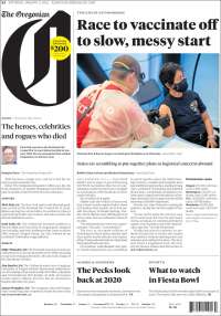 Portada de The Oregonian (USA)