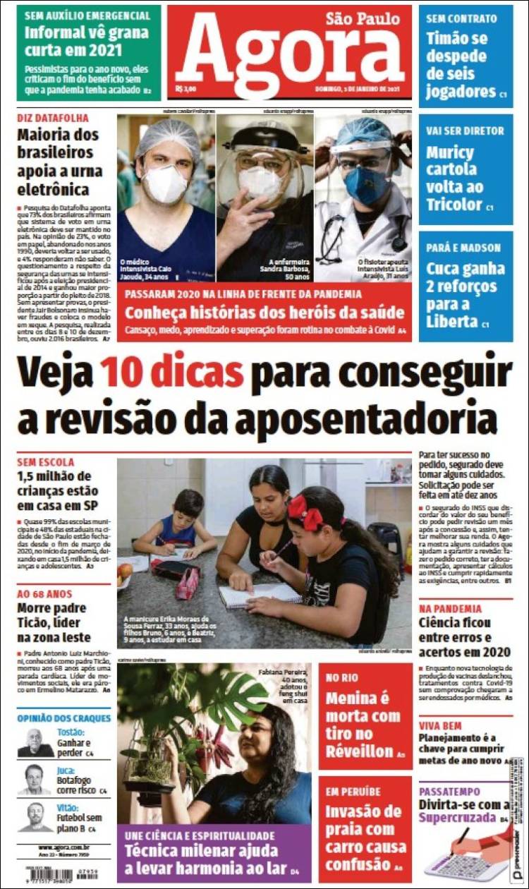 Portada de Jornal Agora (Brasil)