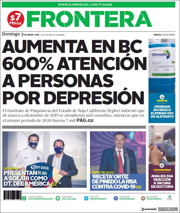 Portada de Frontera (México)