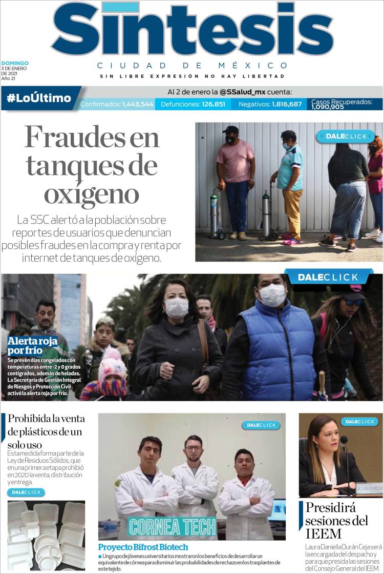 Portada de Síntesis Nacional (México)