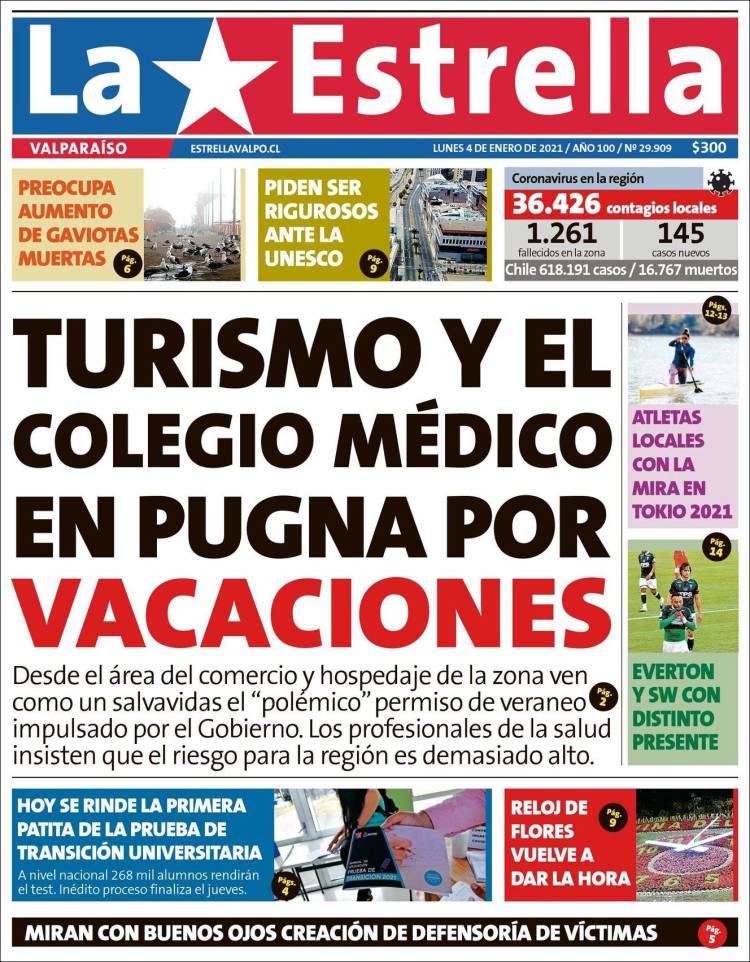 Portada de Estrella de Valparaiso (Chile)