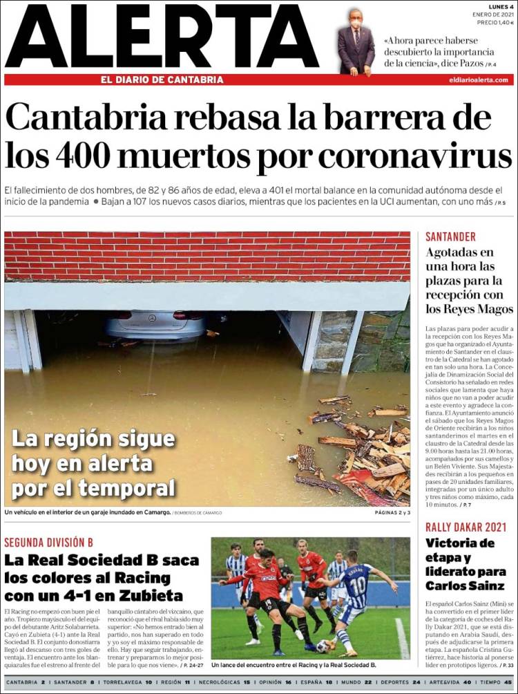 Portada de Alerta - El Diario de Cantabria (Espa&ntilde;a)