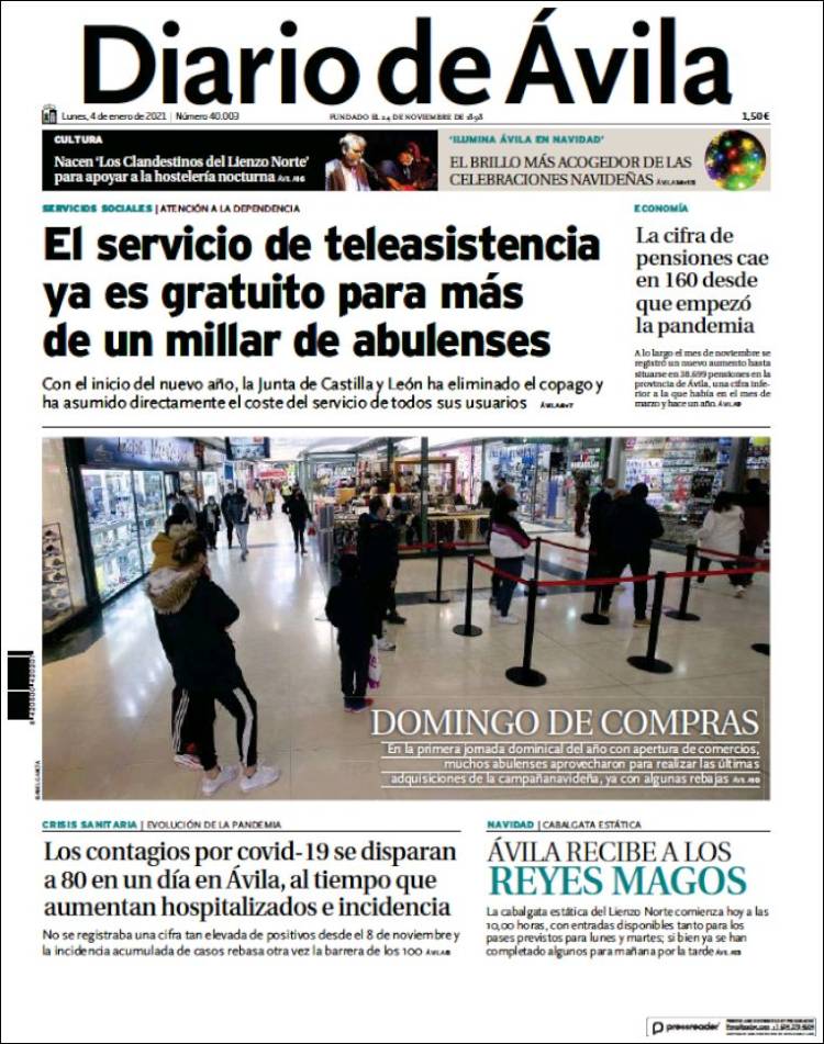 Portada de Diario de Ávila (Espa&ntilde;a)