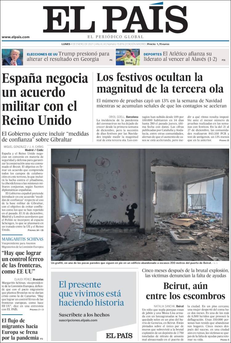 Portada de El País (Espa&ntilde;a)