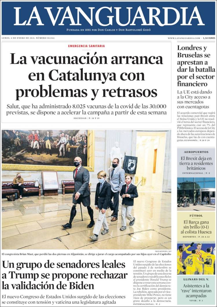 Portada de La Vanguardia (Espa&ntilde;a)