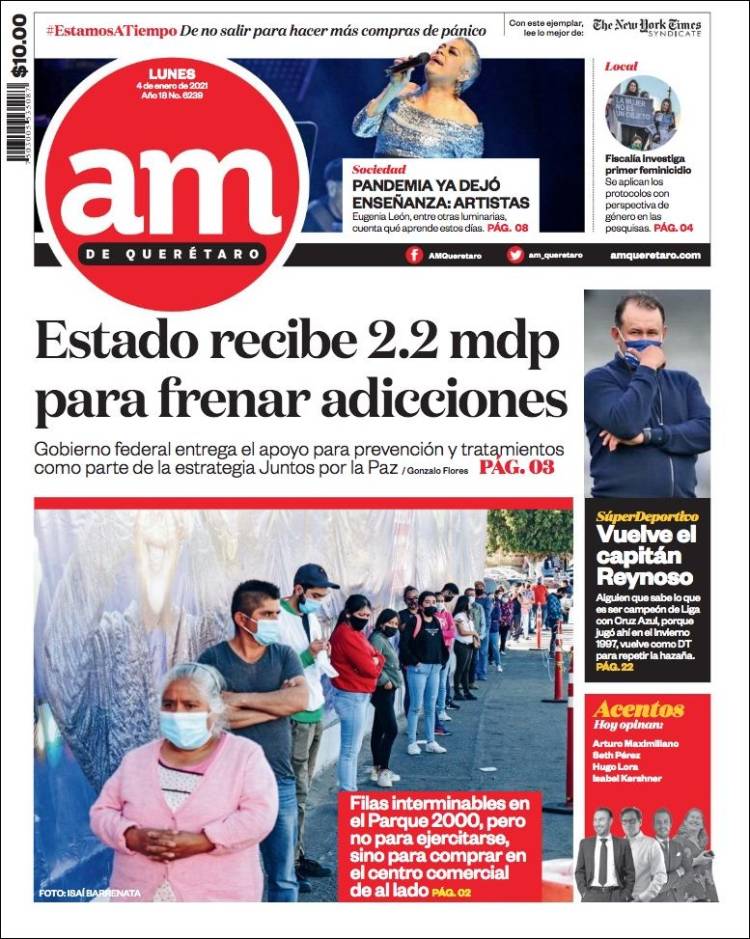 Portada de A.M. Querétaro (México)