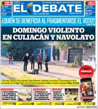 Portada de El Debate de Culiacán (Mexico)