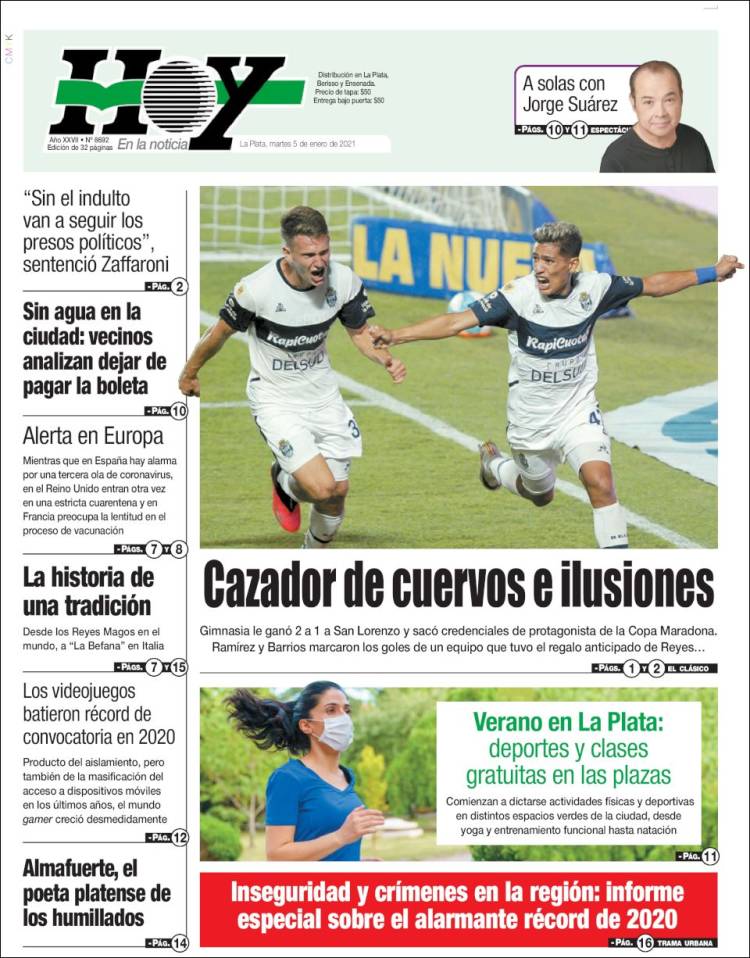 Portada de Diario Hoy (Argentina)