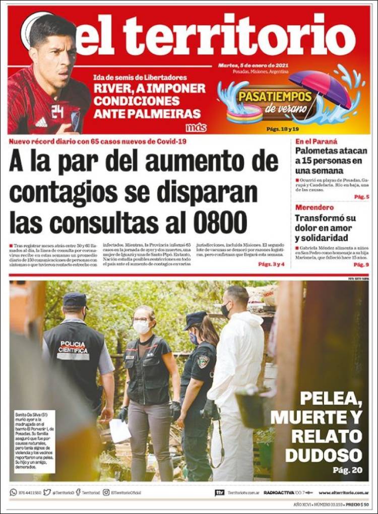 Portada de El Territorio (Argentina)