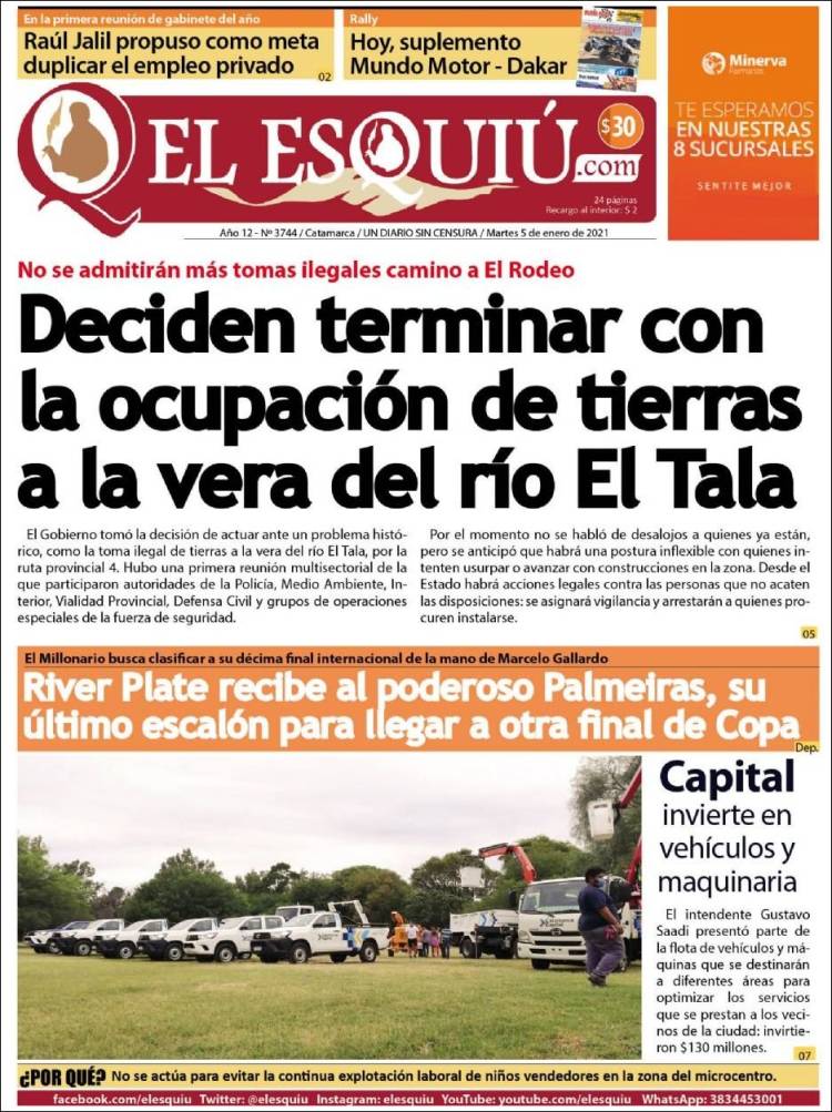 Portada de El Esquiu (Argentina)
