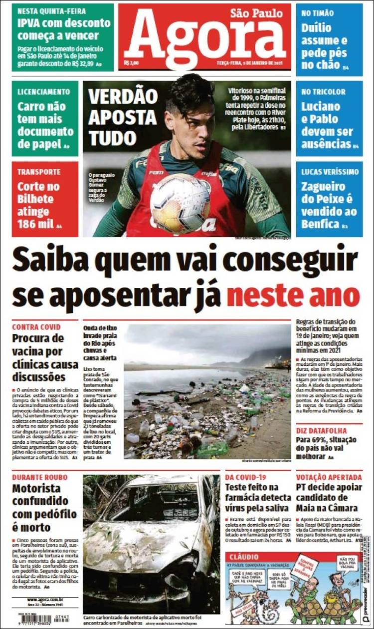 Portada de Jornal Agora (Brasil)