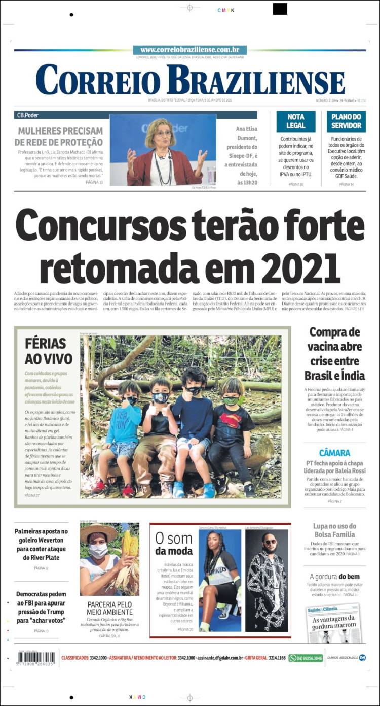 Portada de Correio Braziliense (Brasil)