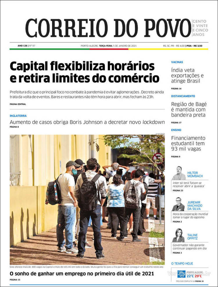 Portada de Correio Do Povo (Brasil)