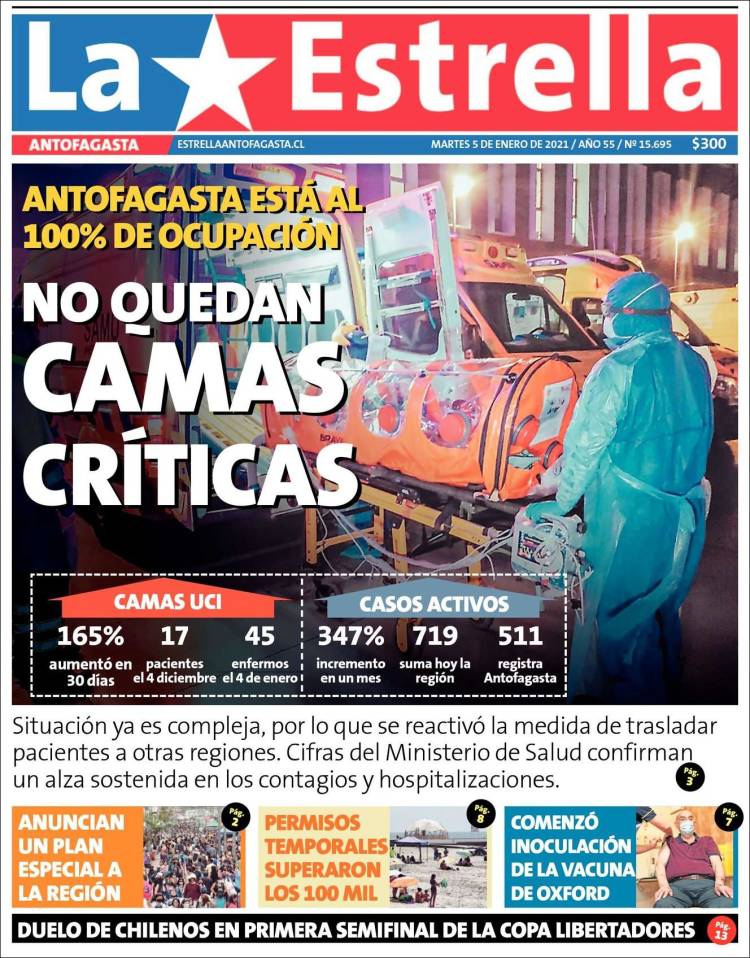 Portada de La Estrella del Norte (Chile)