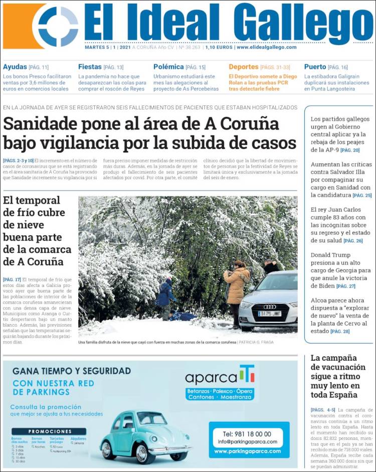 Portada de Diario de Ferrol (España)