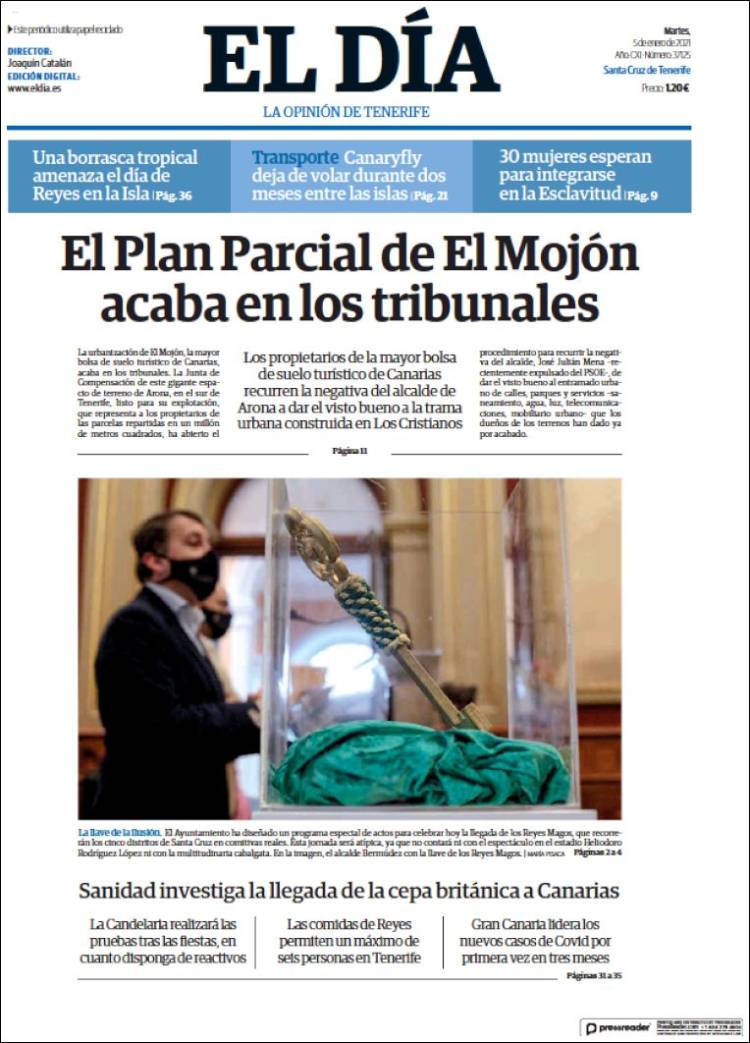 Portada de El Día (España)