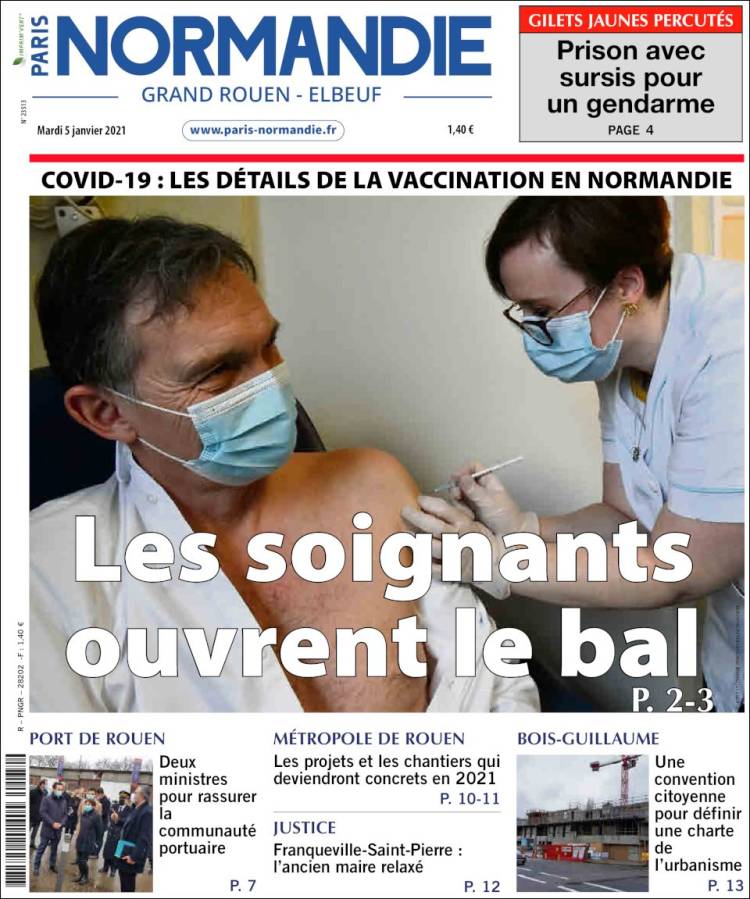 Portada de Paris Normandie (Francia)