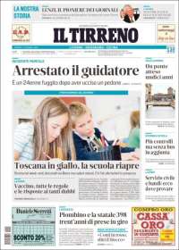 Portada de Il Tirreno (Italia)