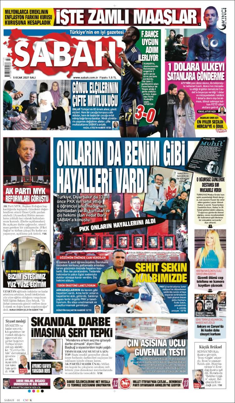 Portada de Sabah (Turqu&iacute;a)