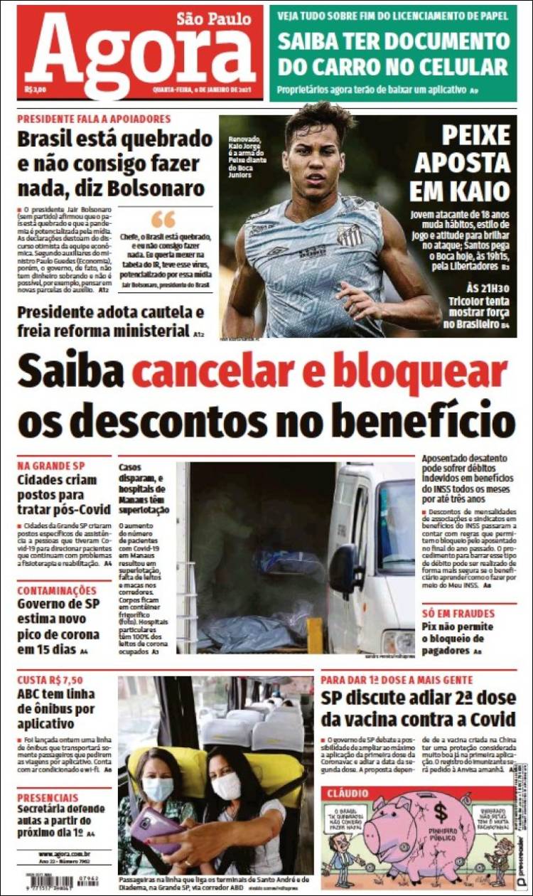 Portada de Jornal Agora (Brasil)