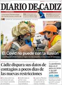 Portada de Diario de Cádiz (España)