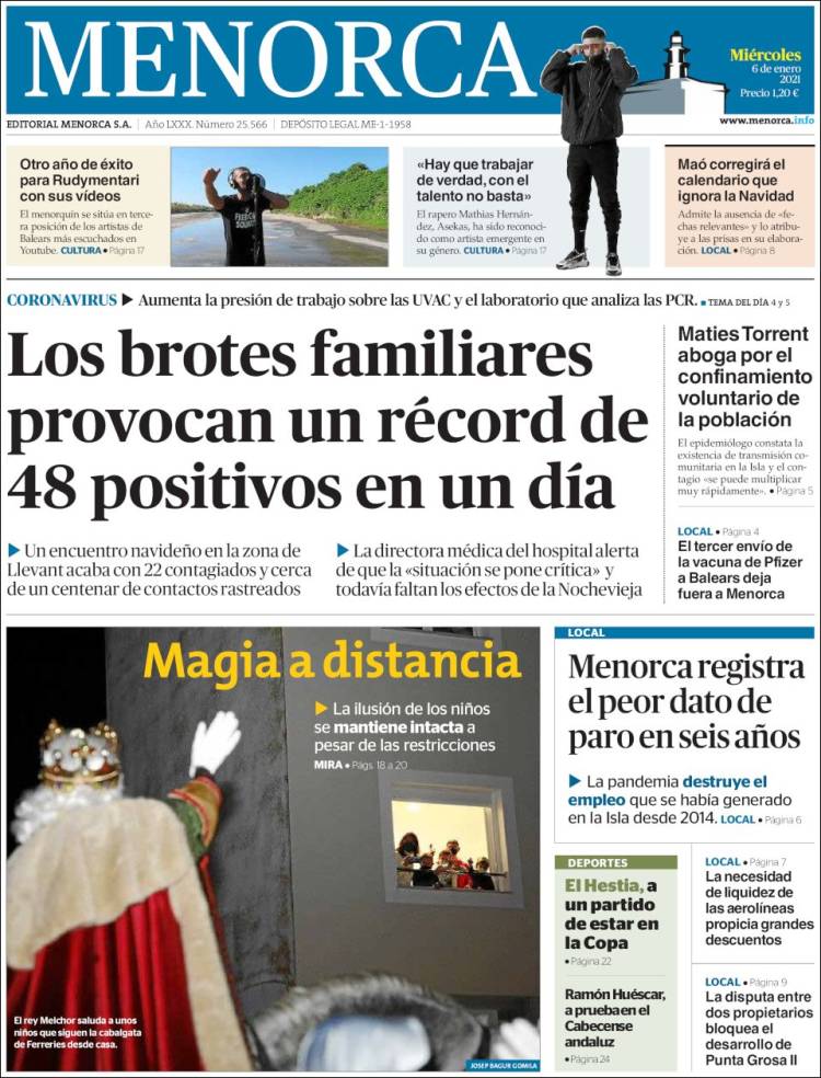 Portada de Menorca - Diario Insular (Spain)