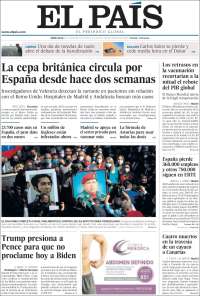 Portada de El País (España)