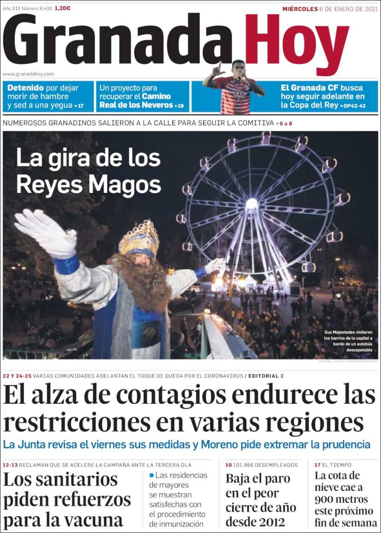 Portada de Granada Hoy (España)