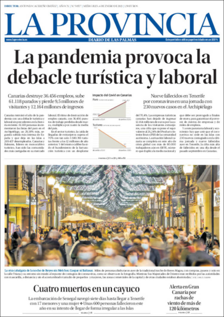 Portada de La Provincia (España)