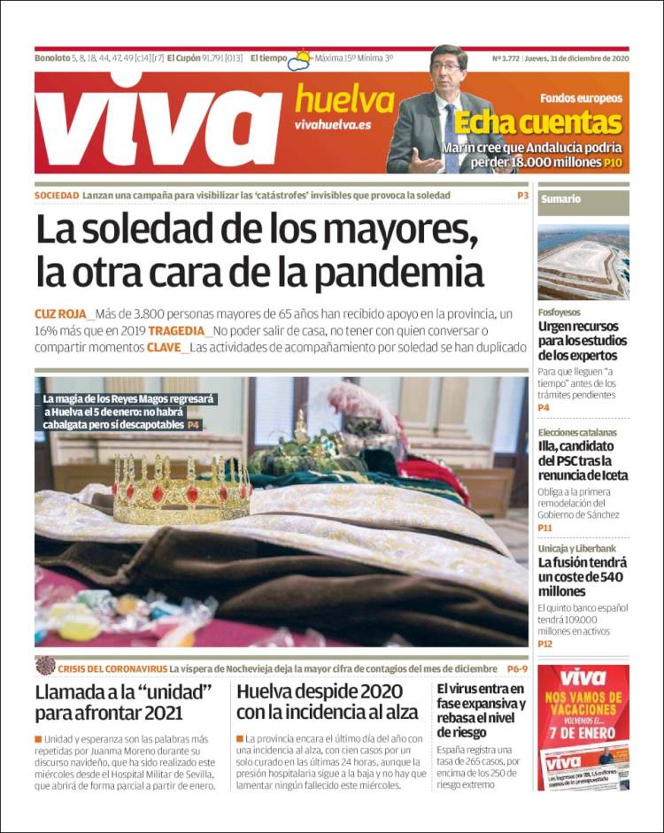 Portada de Viva Huelva (España)