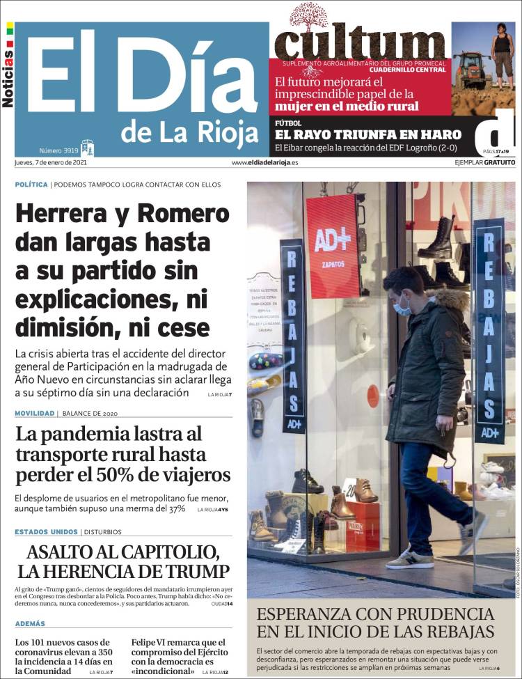 Portada de El Día de La Rioja (Espagne)