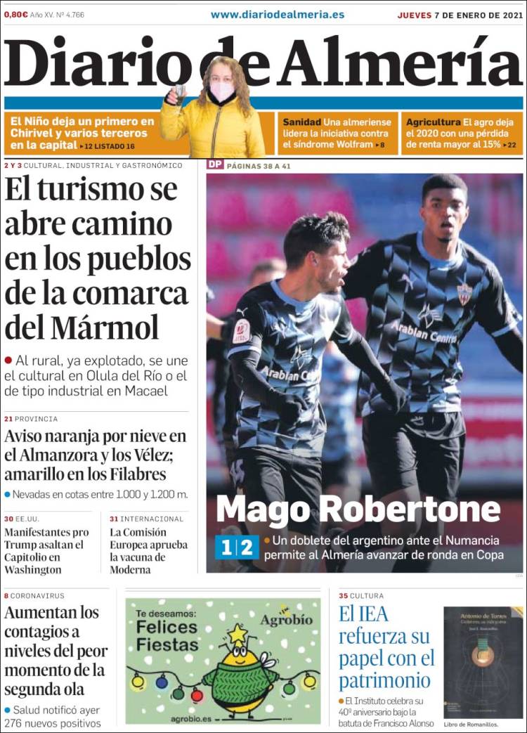 Portada de Diario de Almería (España)