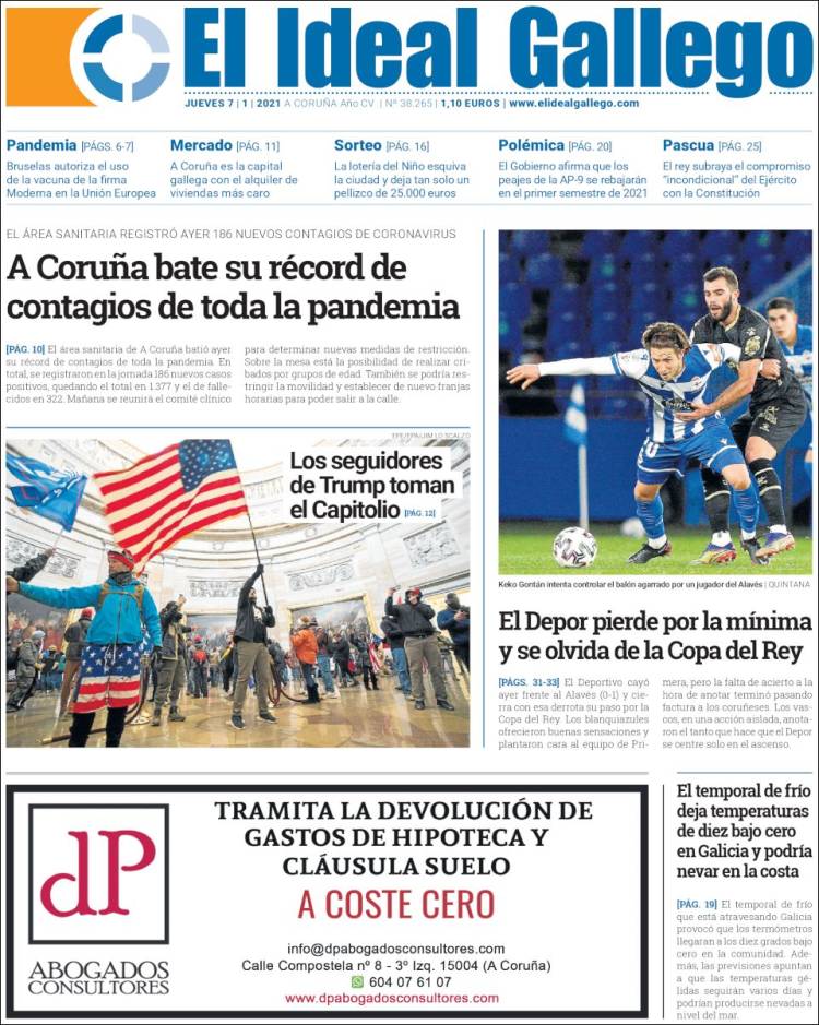 Portada de El Ideal Gallego (Spain)