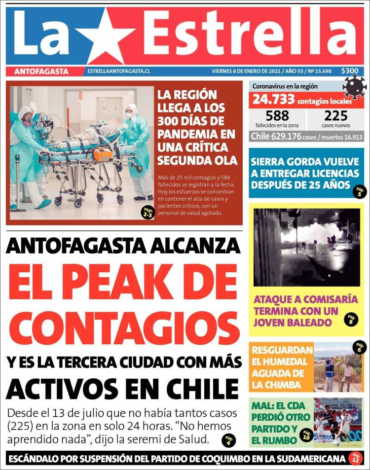 Portada de La Estrella del Norte (Chile)