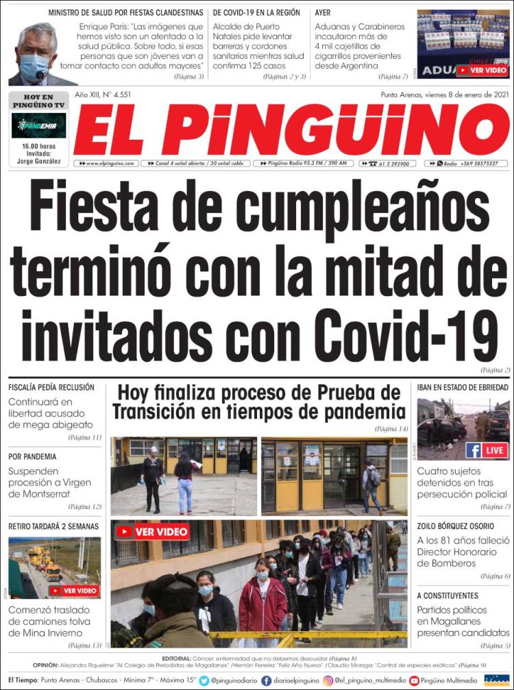 Portada de El Pingüino (Chile)