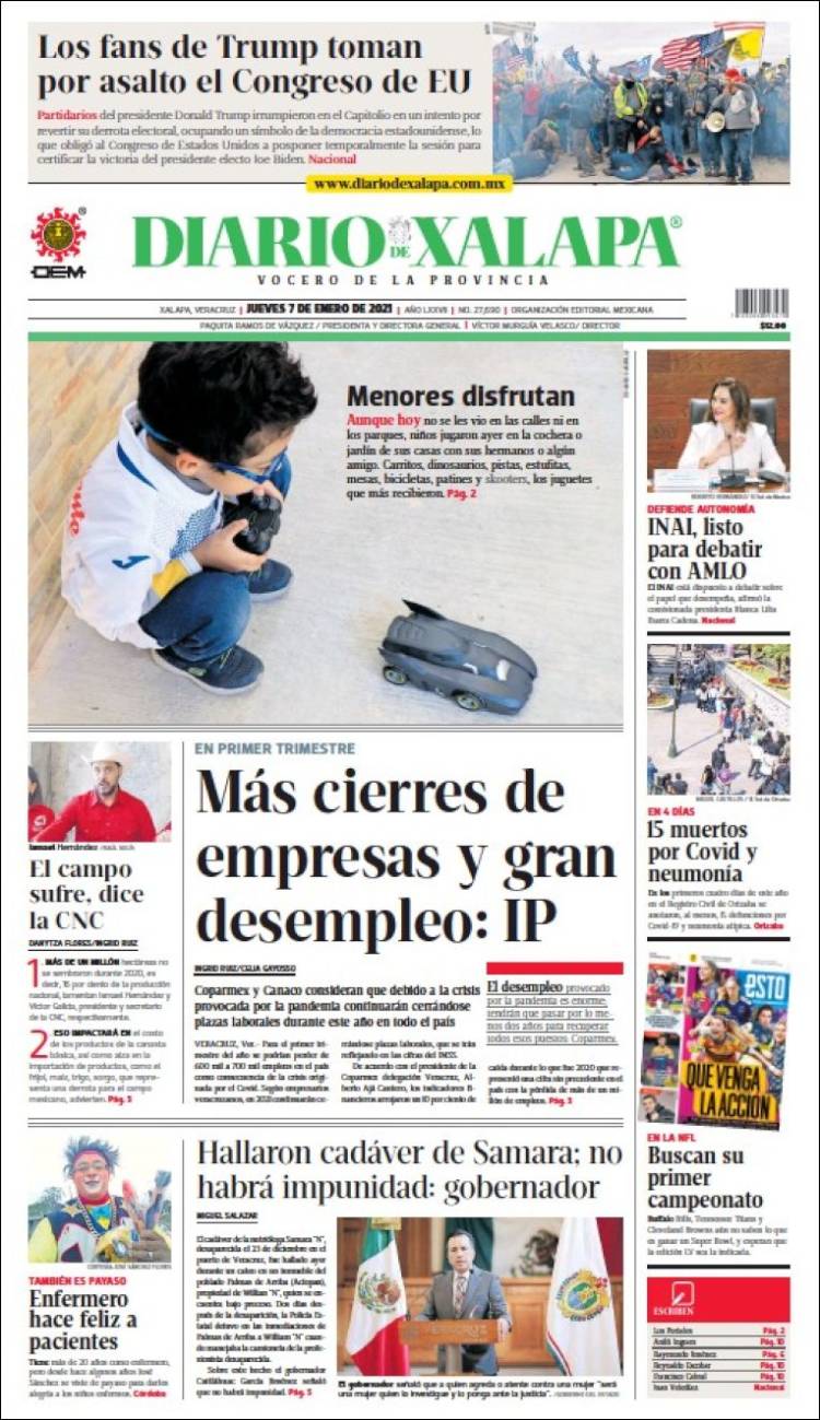 Portada de Diario de Xalapa (México)