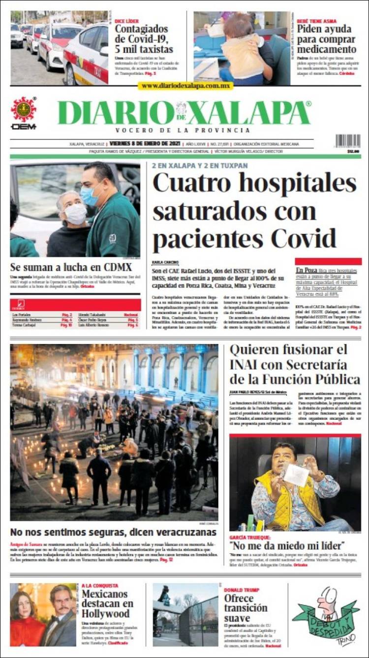 Portada de Diario de Xalapa (Mexico)