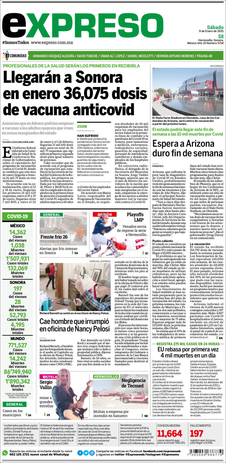 Portada de Expreso (Mexico)