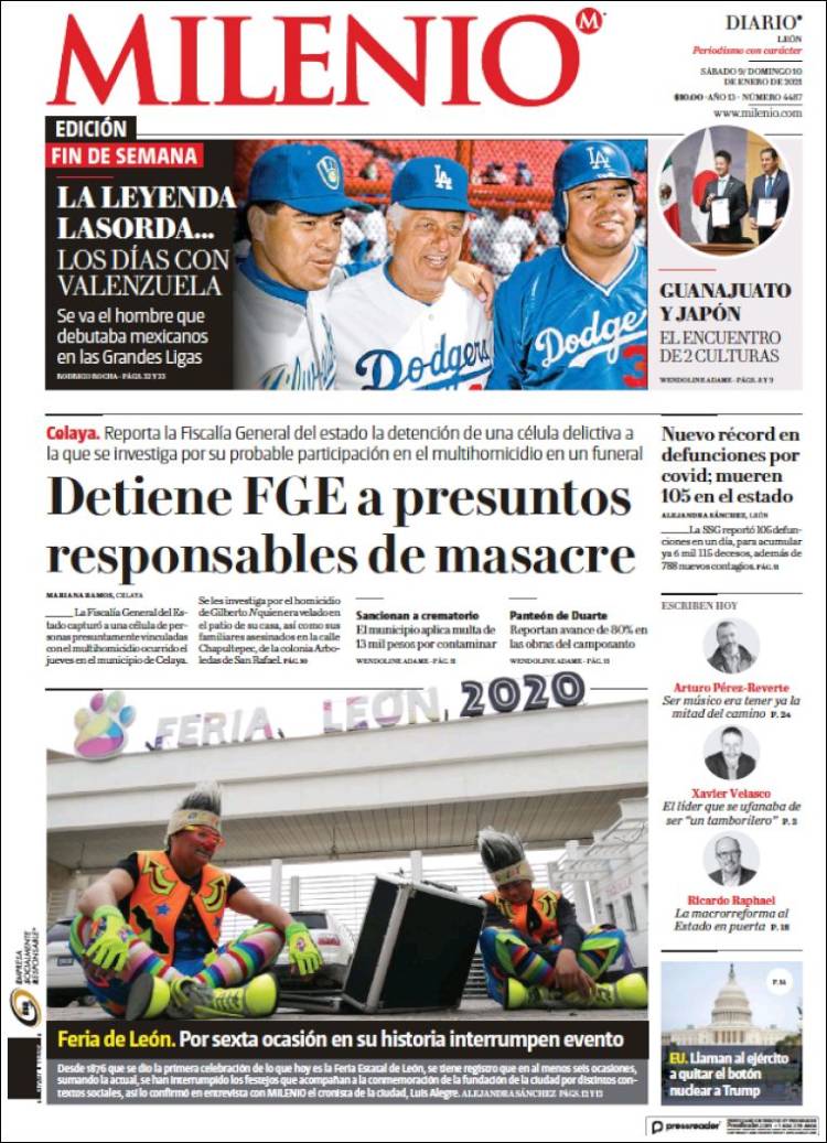 Portada de Milenio de León (México)