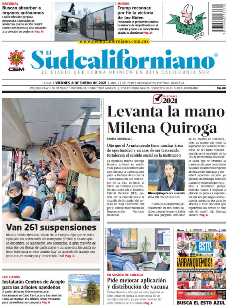 Portada de El Sudcaliforniano (Mexico)