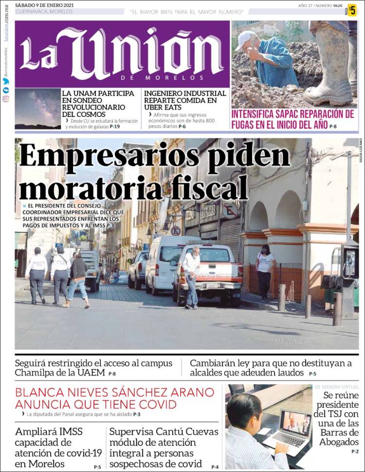 Portada de La Unión de Morelos (México)