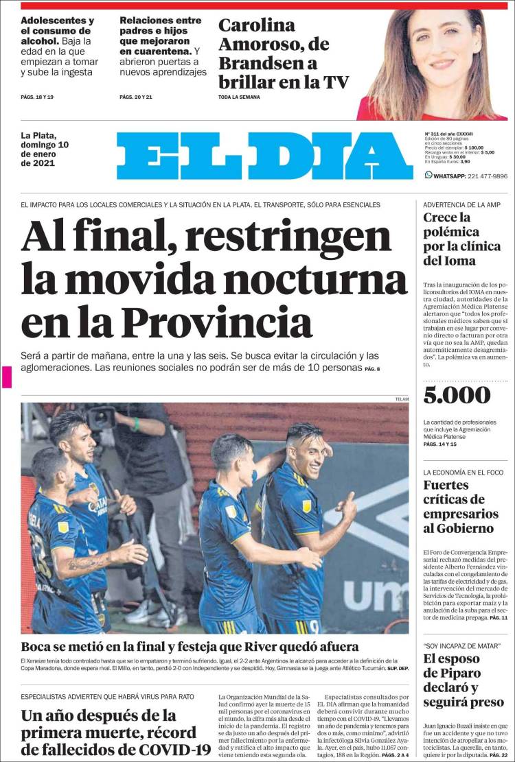 Portada de El Día de la Plata (Argentina)